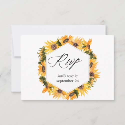 Fall Sunflower Floral w Meal RSVP
