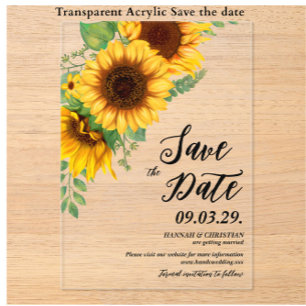 Fall Sunflower Save the date