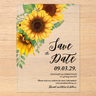 Fall Sunflower Save the date