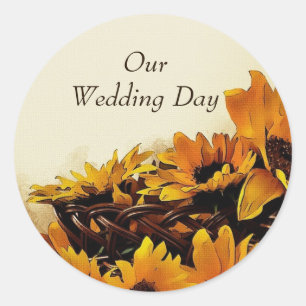 Fall Sunflower Stickers