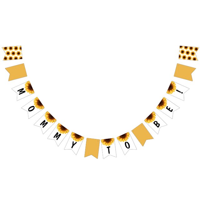 Fall Sunflower Welcome Baby Shower Bunting Flags (All)