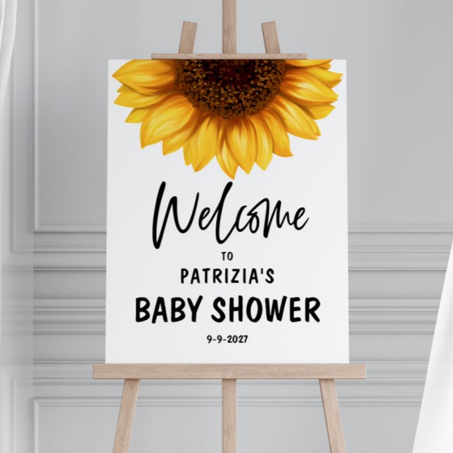 Fall Sunflower Welcome Baby Shower Foam Board (Creator Uploaded)