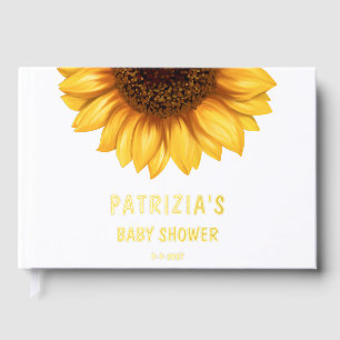 Fall Sunflower Welcome Baby Shower Foil Guest Book