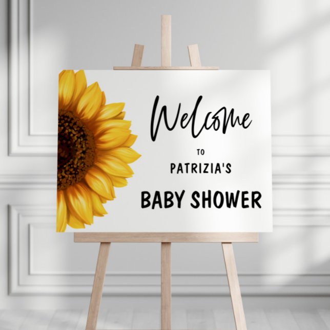 Fall Sunflower Welcome Baby Shower Horizontal Foam Board (Creator Uploaded)