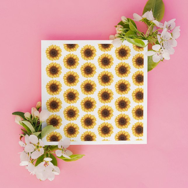 Fall Sunflowers Baby Shower Napkins (Creator Uploaded)