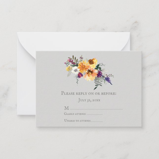 Fall Sunflowers Note Card (Front)