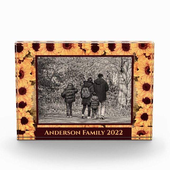 Fall Sunflowers With Text Photo Block (Front)