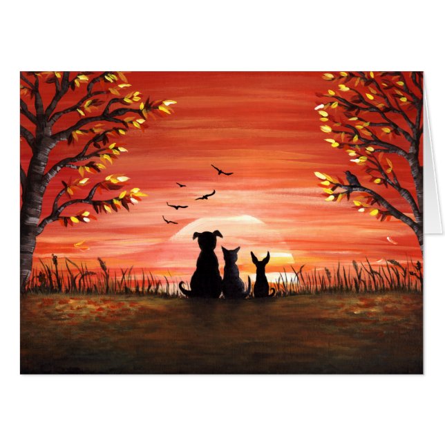 Fall Sunset Card (Front Horizontal)