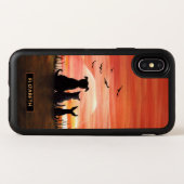 Fall Sunset Personalize Bold Otterbox iPhone Case (Back Horizontal)