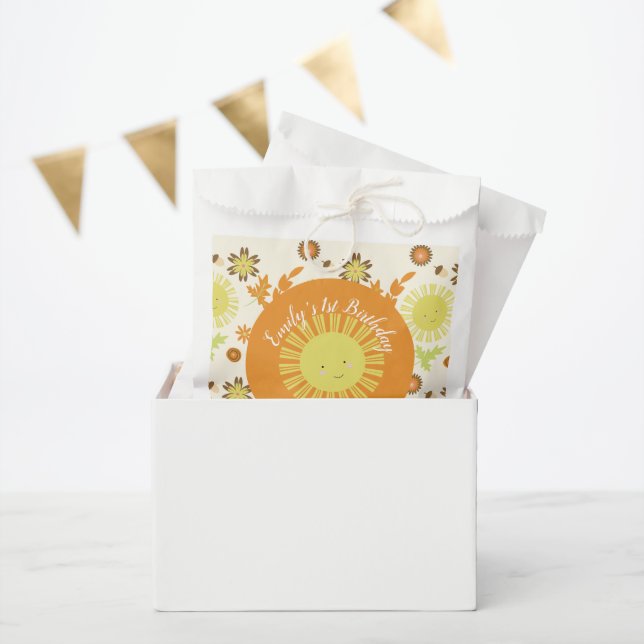 Fall Sunshine Autumn Birthday Party Favor Bag (Party)