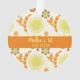 Fall Sunshine Autumn Birthday Party Ornament