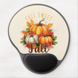 Fall Sweet Fall – Autumn Pumpkins & Leaves Gel Mouse Pad