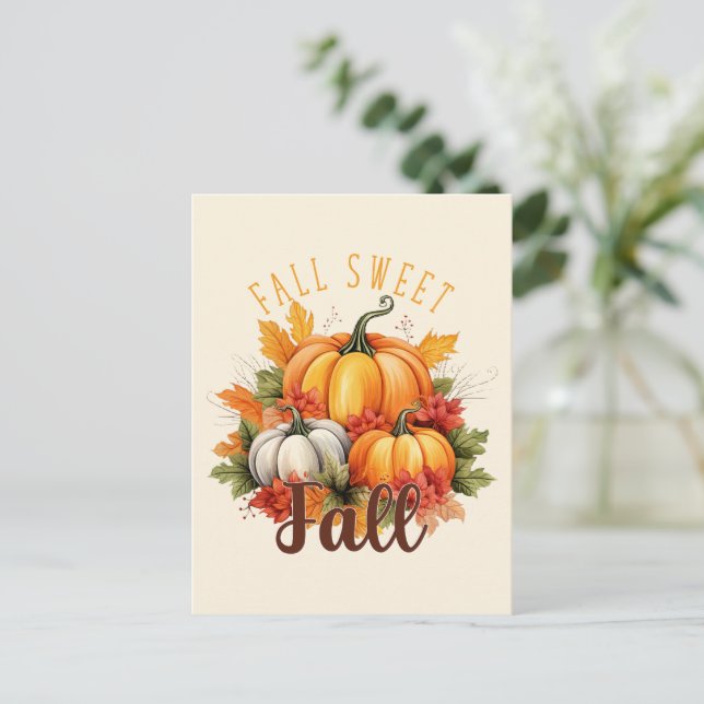 Fall Sweet Fall Postcard (Standing Front)
