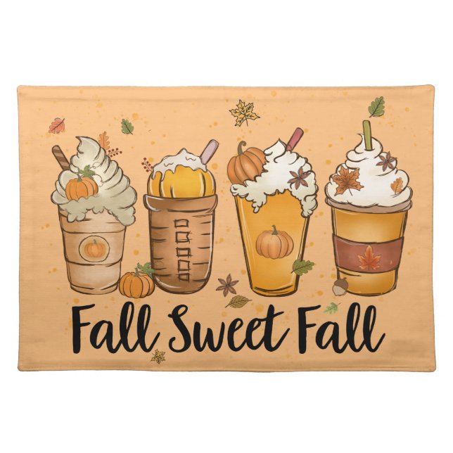 Fall Sweet Fall Seasonal  Cloth Placemat (Front)