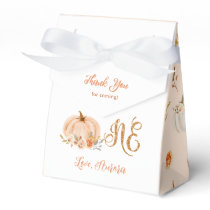 Fall sweet little pumpkin 1st birthday party favor boxes