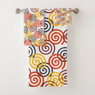 Fall Swirls Bath Towel Set