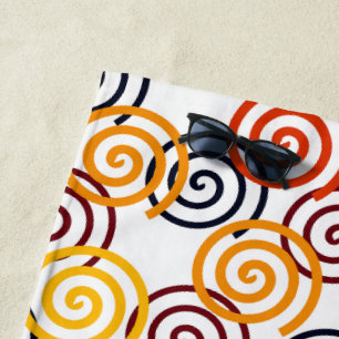 Fall Swirls Beach Towel
