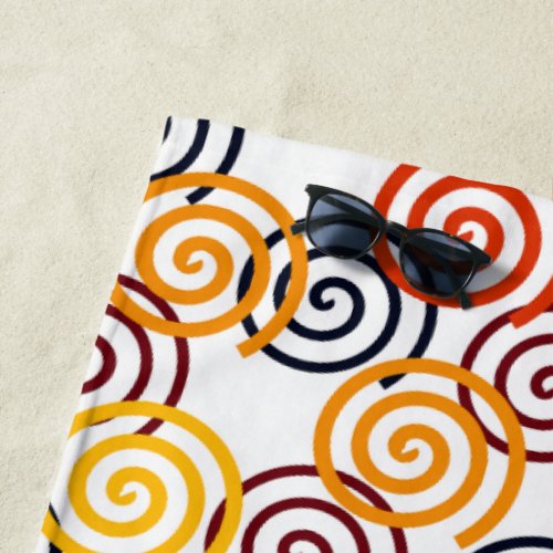 Fall Swirls  Beach Towel