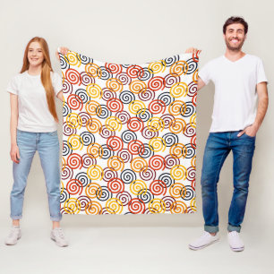 Fall Swirls Fleece Blanket