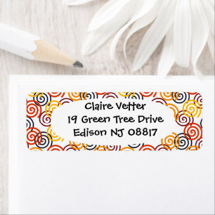 Fall Swirls  Label