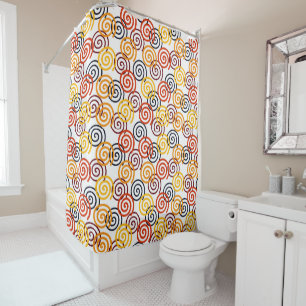 Fall Swirls Shower Curtain
