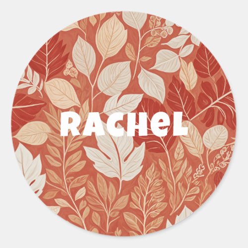 Fall Tapestry Classic Round Sticker