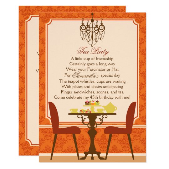 Fall Tea Party Invitation