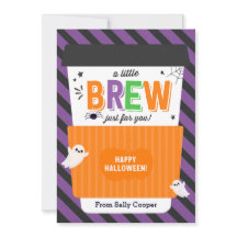 Fall Teacher Halloween Coffee Gift Card holder