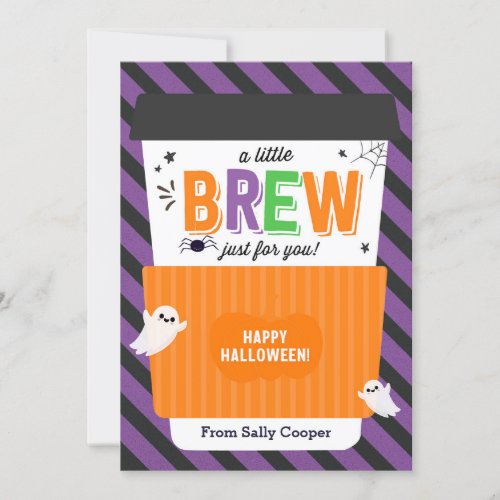 Fall Teacher Halloween Coffee Gift Card holder