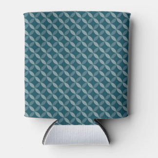 FALL TEAL BLUE GEOMETRIC PATTERNS CAN COOLER