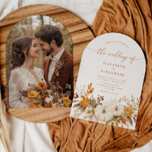 Fall terracotta Arch Modern Photo Wedding