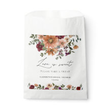 Fall Terracotta Burgundy Floral Love is Sweet