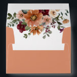 Fall Terracotta Burgundy Floral Wedding Envelope<br><div class="desc">Fall Terracotta Burgundy Floral Wedding envelope. Matching items available.</div>