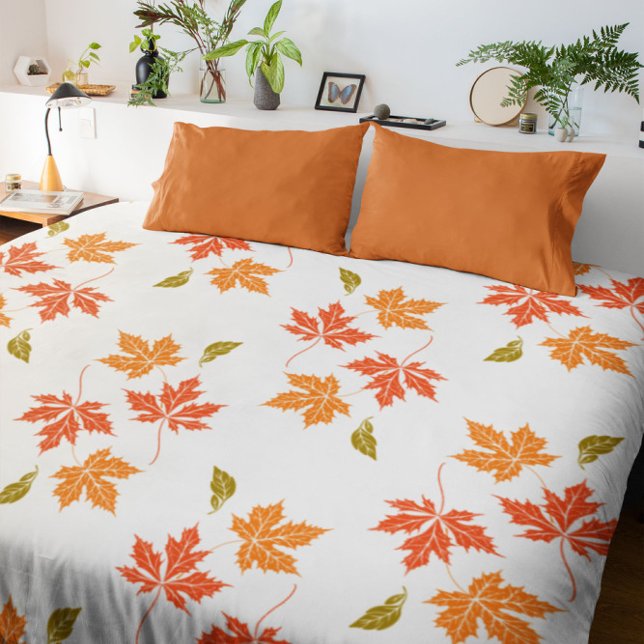 Fall Terracotta Leaves Duvet Cover (Creator Uploaded)