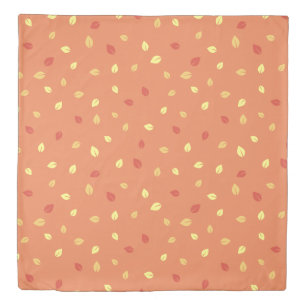 Fall Terracotta Leaves Duvet Cover