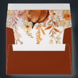 Fall Terracotta Pumpkin and Wildflowers Wedding Envelope<br><div class="desc">Fall Terracotta Pumpkin and Wildflowers Wedding envelope. Matching items available.</div>