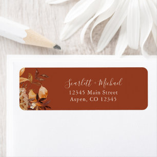 Fall Terracotta Return Address Label
