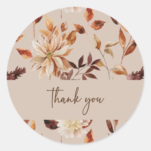 Fall Thank You Sticker