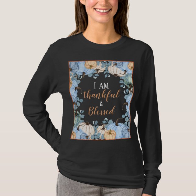 Fall Thankful and Blessed Long Sleeve Women's  T-Shirt (Front)