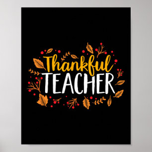 Fall Thankful Teacher Thanksgiving Poster