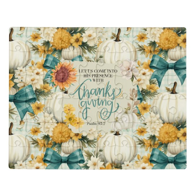 Fall Thanksgiving Christian Inspirational Jigsaw Puzzle (Puzzle Horizontal)