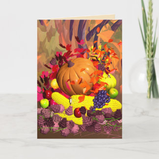 Fall Thanksgiving Harvest Holiday Card