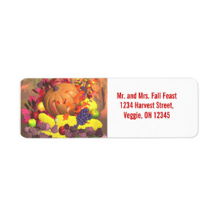 Fall Thanksgiving Harvest Label