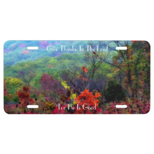 Fall Thanksgiving License Plate Cover