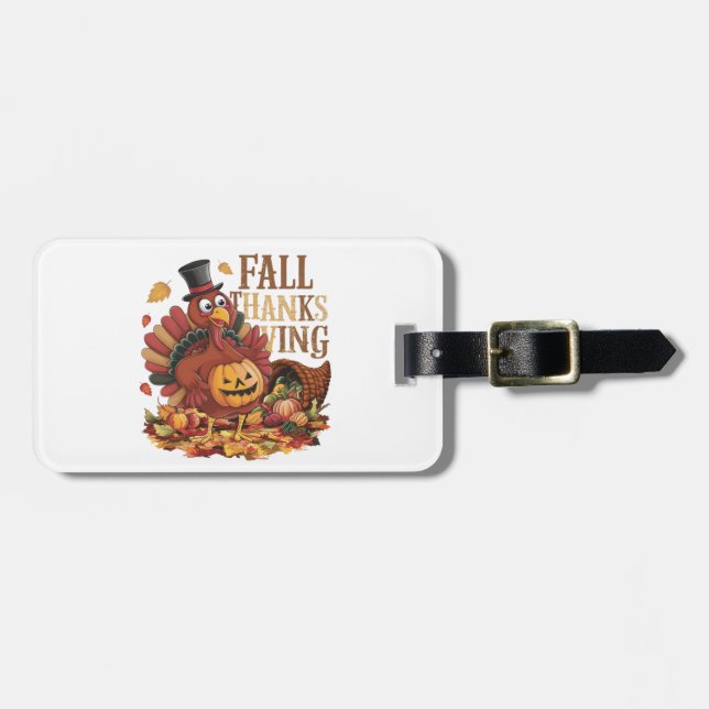 fALL THANKSGIVING Luggage Tag (Front Horizontal)