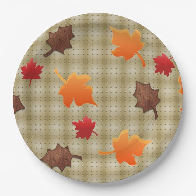 fall thanksgiving  napkins paper plates (Front)