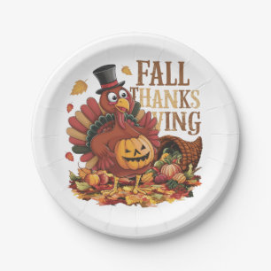 fALL THANKSGIVING Paper Plates