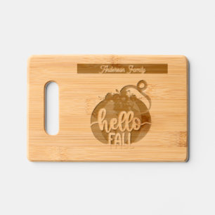 Fall Thanksgiving Personalized Modern Engraved Cutting Board