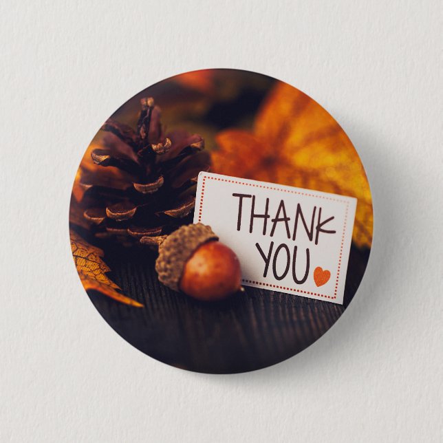 Fall Thanksgiving Photography Pumpkin Photography Button (Front)