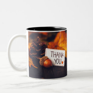 Fall Thanksgiving Photography Pumpkin Photography Two-Tone Coffee Mug